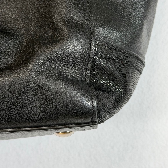 Coach Black Leather Tote Bag Designer Handbag Purse Carryall Business‎ - Picture 8 of 16